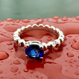 Single Stone Bubble Band Ring for Oval Cut Center Stone 3d model