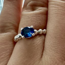 Single Stone Bubble Band Ring for Oval Cut Center Stone 3d model