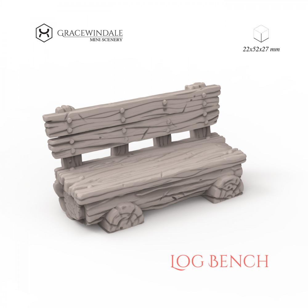 Log Bench 3d model