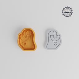 Pregnant Mom Cookie Cutter & Stamp, Maternity Design, 3 Size Set, Expecting Mother, Fondant Decor, Baby Shower Baking Tool PRODUCT_1405 3d model