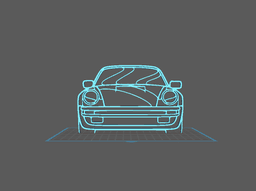 Porsche - 911 turbo modele 930 Wall Art 3d model