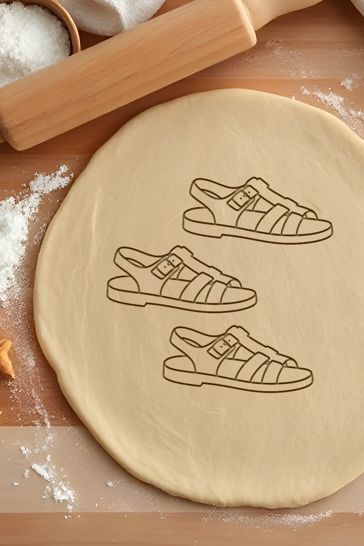 Sandals Cookie Cutter, Biscuit Cutter 3d model