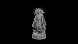 Apollo Sun Lyre Oracle STL - Printable Olympian Sun God Statue 3d model