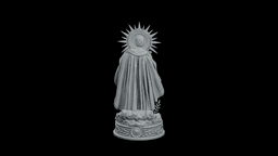 Apollo Sun Lyre Oracle STL - Printable Olympian Sun God Statue 3d model