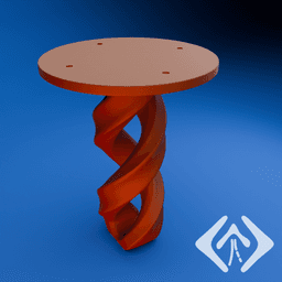 Twisted Furniture leg 20cm 3d model