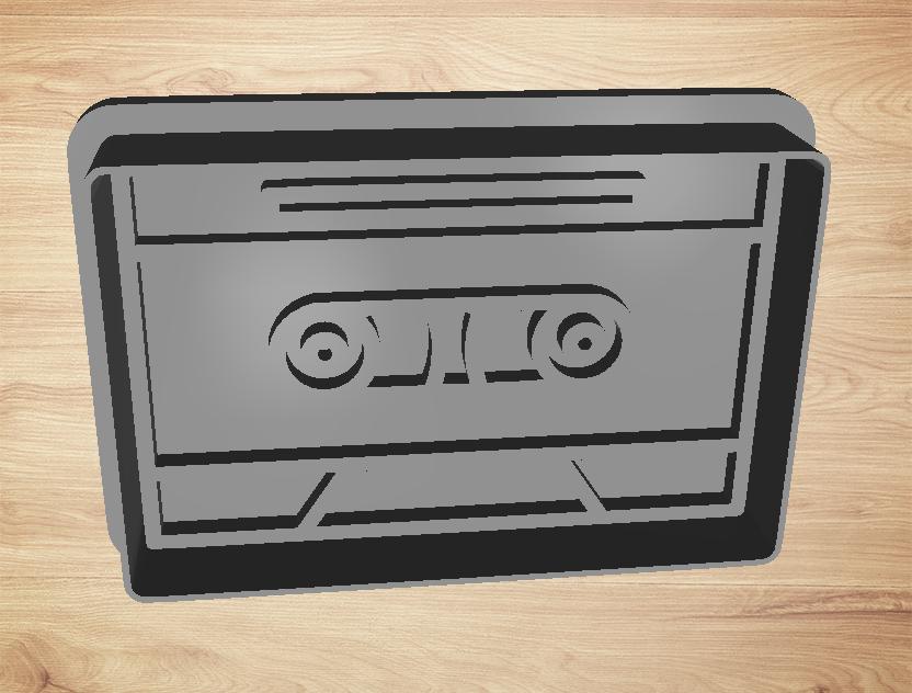 cookie cutter cassette - cutter and stamp 3d model