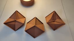 Optical Illusion Squares Set of 4 with mounting puck 3d model