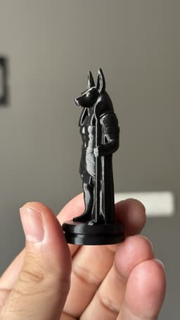 Ancient Egyptian Chess Set - Pharaoh & Anubis Tabletop Pieces 3D Print 3d model