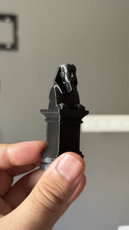 Ancient Egyptian Chess Set - Pharaoh & Anubis Tabletop Pieces 3D Print 3d model