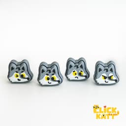 Wolf - Clicker Fidget Toy Keychain 3d model
