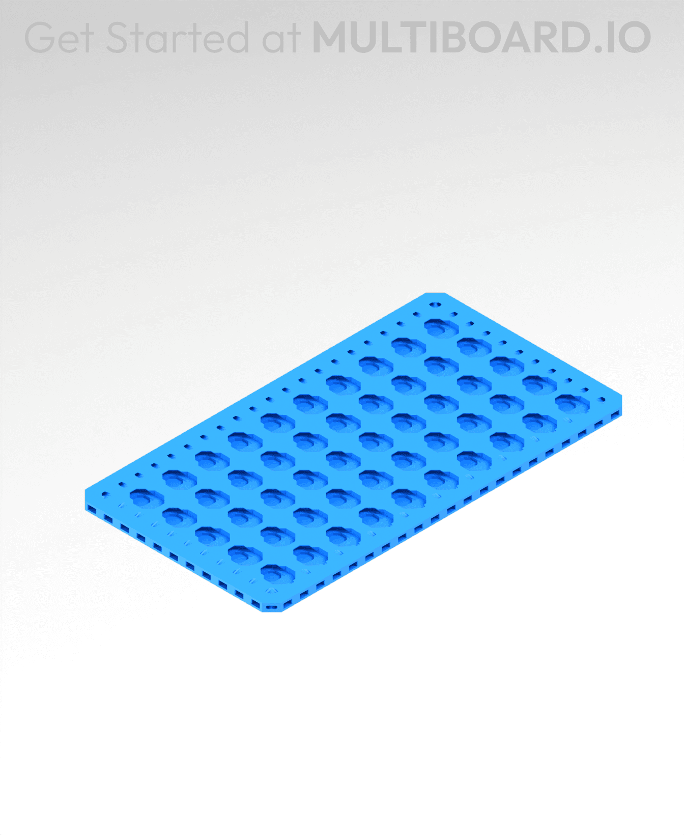 11x6 MU - Point Hole MU - MultiBoard Plate 3d model