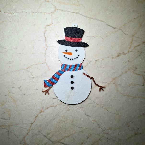 snowman ornament multi color 3d model
