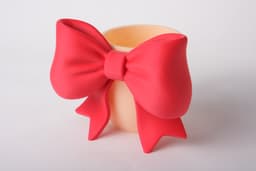 Bowella Vase – Bow Statement Decor in Soft Pastel Color 3d model