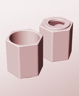 CH68-85-P Modular pierced component container modern decor 3d model
