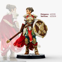 Crimson Shieldmaiden 3d model