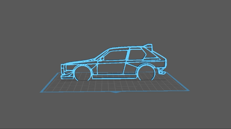 Lancia - Delta S4 Wall Art 3d model