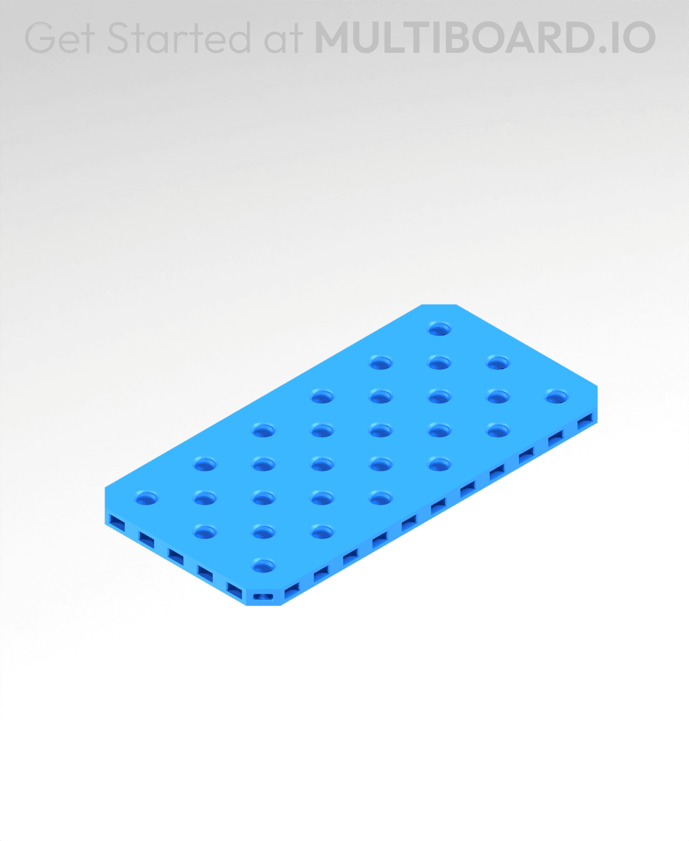 6x3 MU - Small Thread SU - MultiBoard Plate 3d model