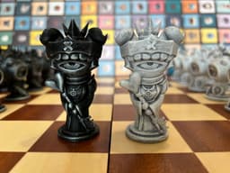 Art Toy Chess Set (No Supports) 3d model