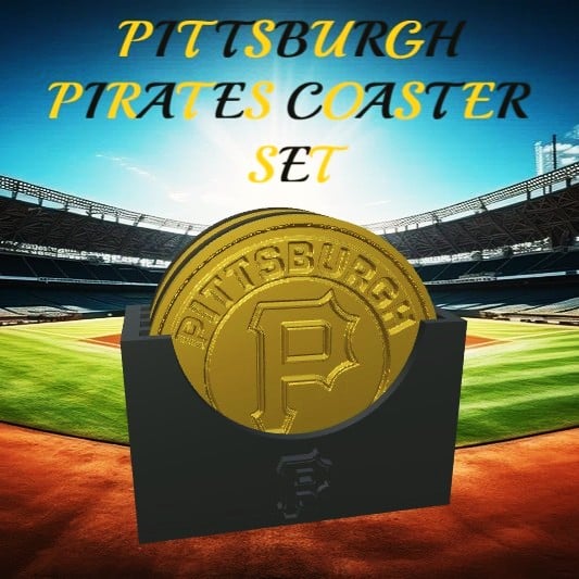 Pittsburg Pirates Coaster Set (MLB) 3d model