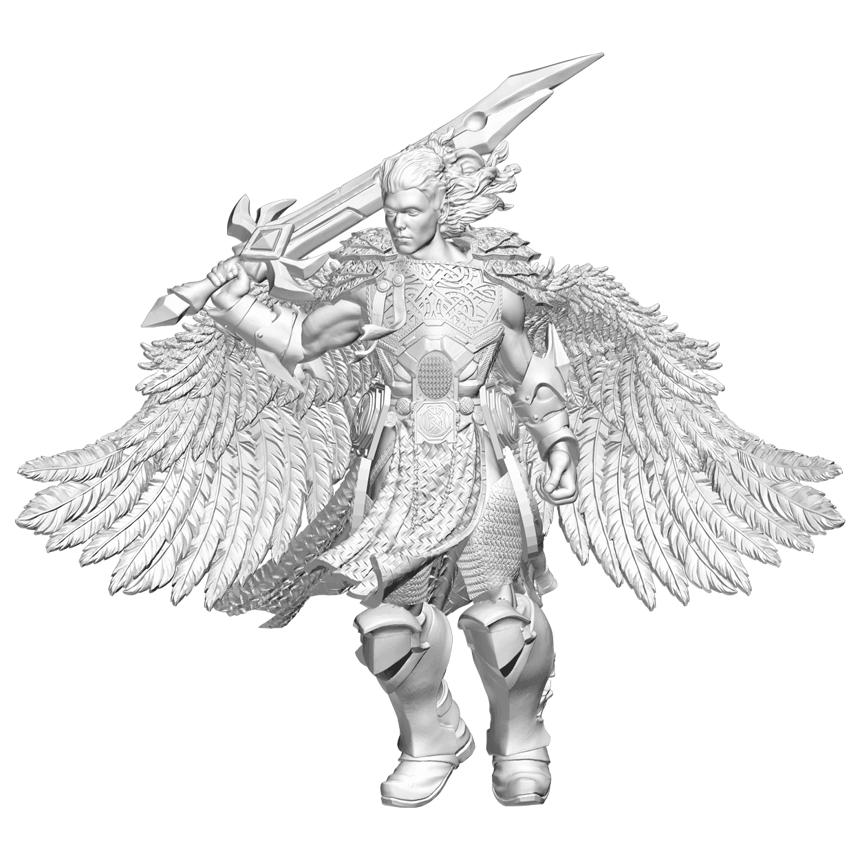 FANTASY - Angel male 1 sword.stl 3d model