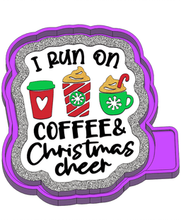 I Run on Coffee and Christmas Cheer Freshie Mold Housing STL 3d model