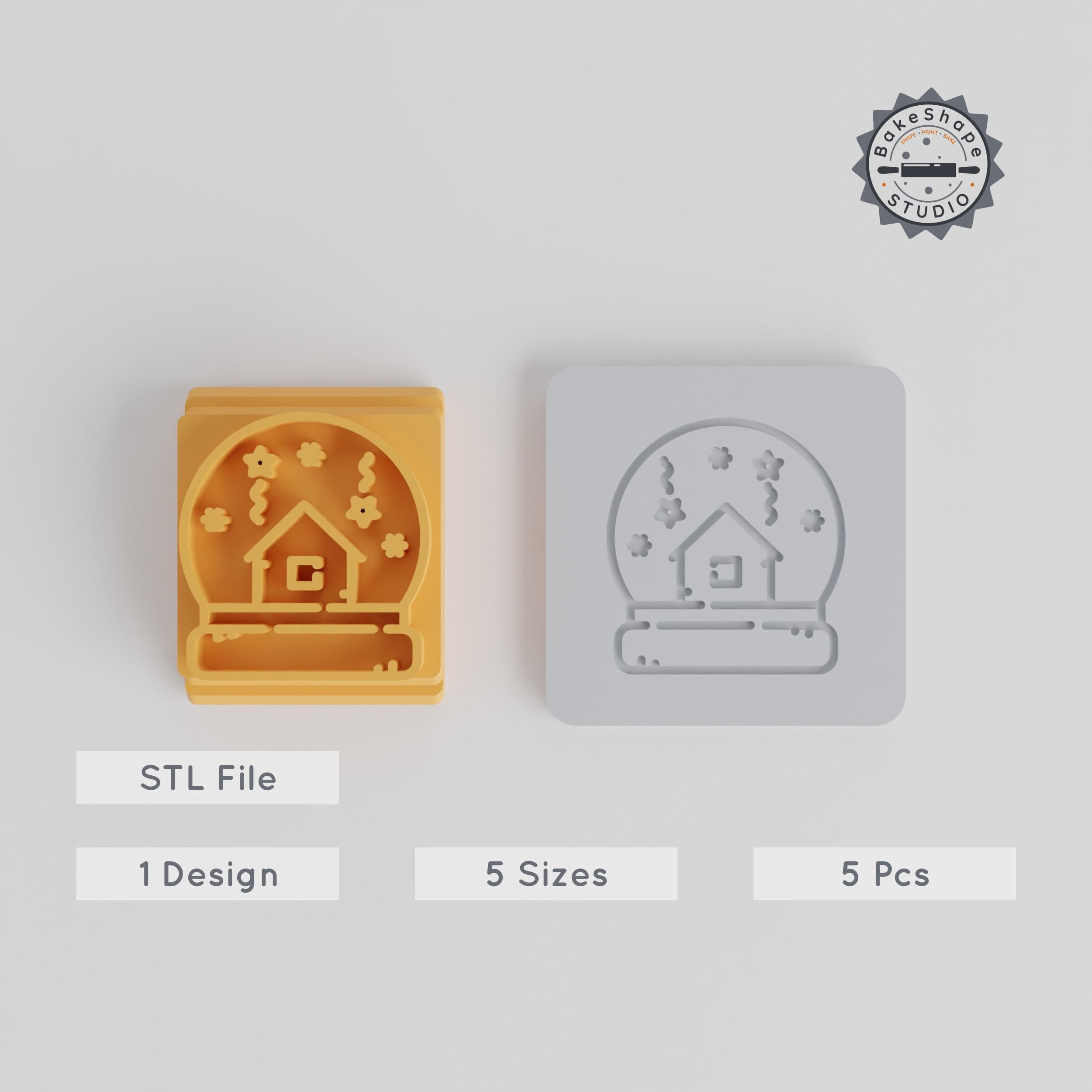 Christmas Ball Stamp Tile Set, 5 Sizes 20-40mm, Perfect for Clay, Cookies & Fondant PRODUCT_3812 3d model