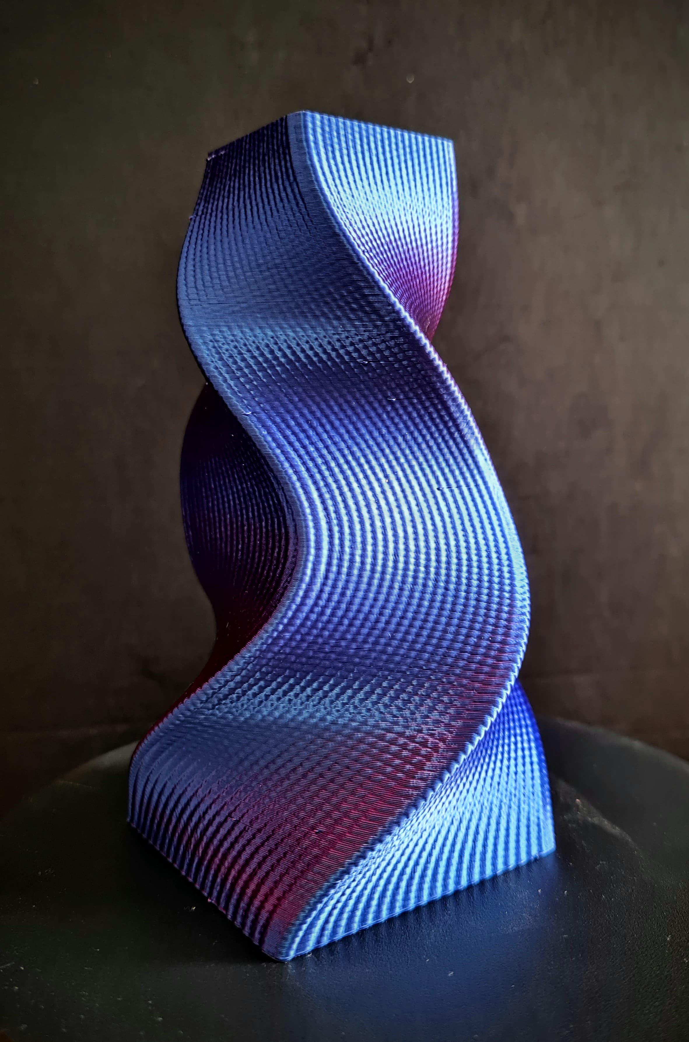 Textured Square Twist Vase.stl 3d model