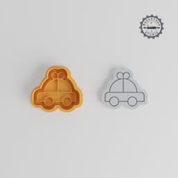 Car Shape Cutter & Stamp Set, 3 Sizes, Perfect for Cookies & Fondant, 6 Piece Collection PRODUCT_3595 3d model