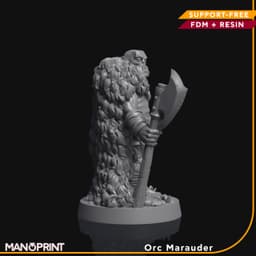 Orc Marauder, Fantasy Miniature 3d model