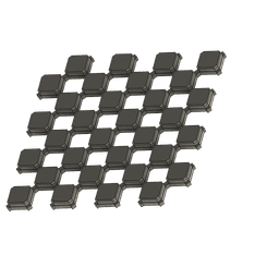 Patterned Chess Set (Ruby-Sapphire) 3d model