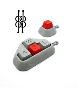 WASD FIDGET DIGITABLE KEYCHAIN - SUPPORTLESS 3d model