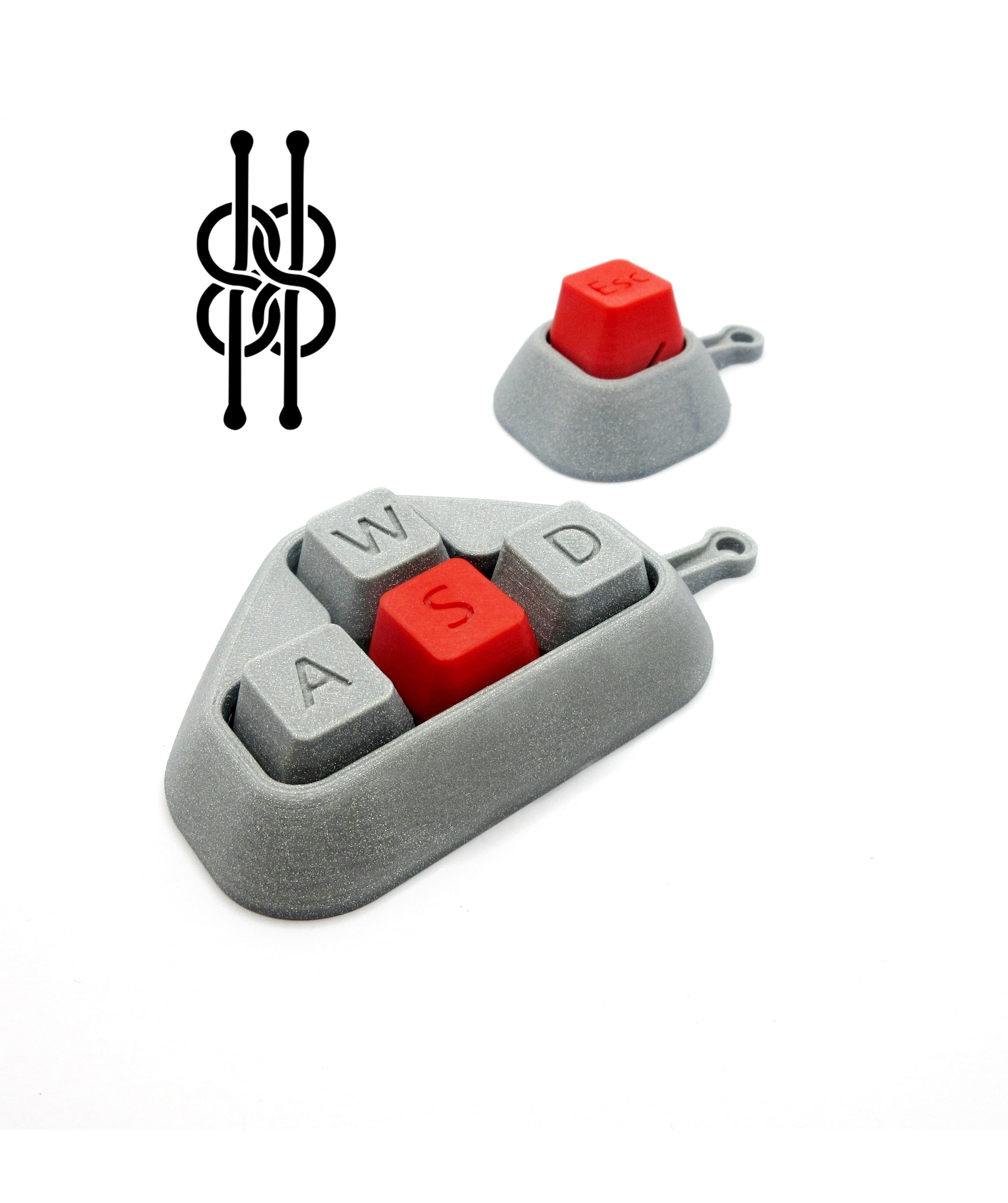 WASD FIDGET DIGITABLE KEYCHAIN - SUPPORTLESS 3d model