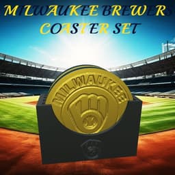 Milwaukee Brewers Coaster Set (MLB) 3d model