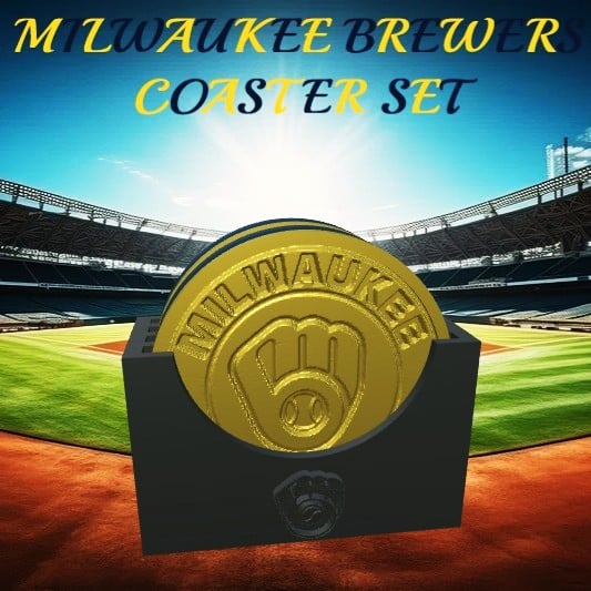 Milwaukee Brewers Coaster Set (MLB) 3d model