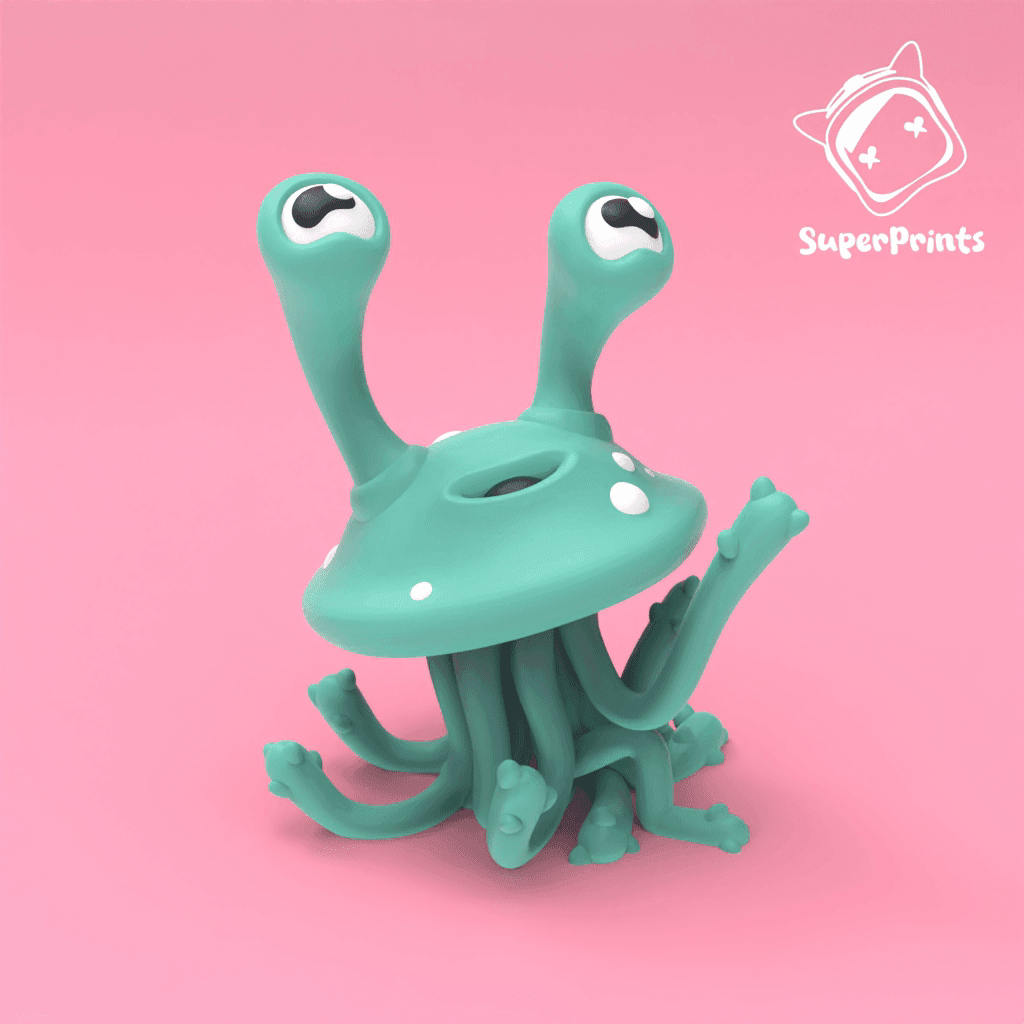 Psychic Jellyfish - Easy Multicolor FDM RPG Minis (No supports) 3d model