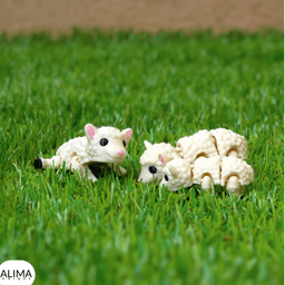 Fluffy - The little lamb / Articulated Fidget Toy 3d model