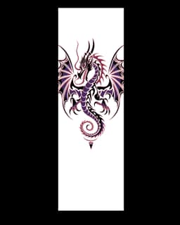 Set of Bookmarks showing tattoo designs of the Dragon 3d model