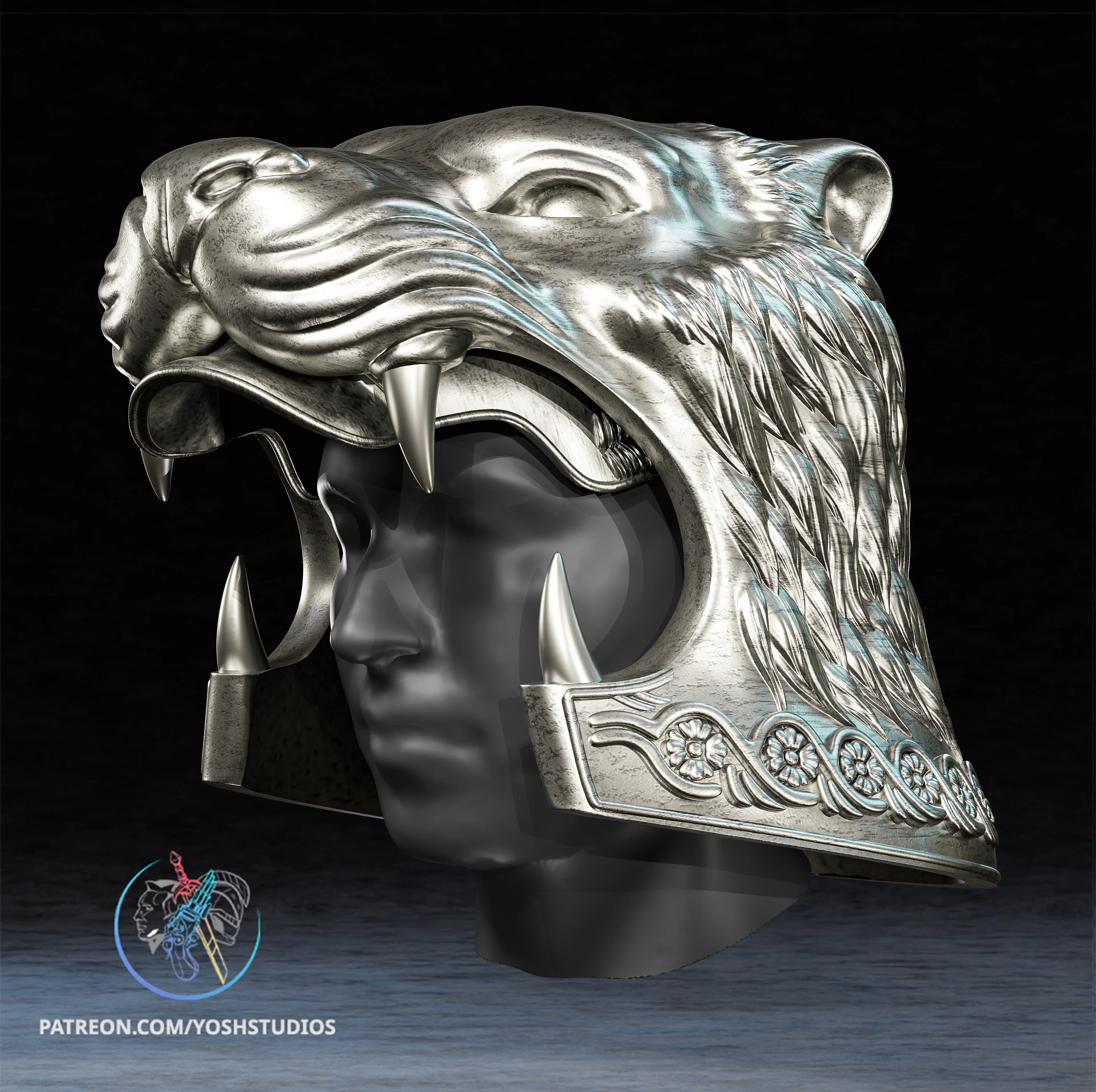 Tigris of Gaul Mask 3D Printer STL File 3d model