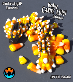 Baby Candy Corn Dragon 3d model