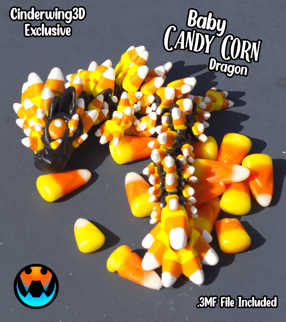 Baby Candy Corn Dragon 3d model