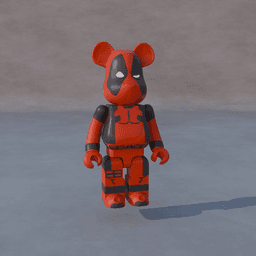 Medicom Marvel Deadpool Bearbrick Action Figure 3d model