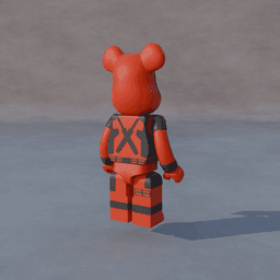 Medicom Marvel Deadpool Bearbrick Action Figure 3d model