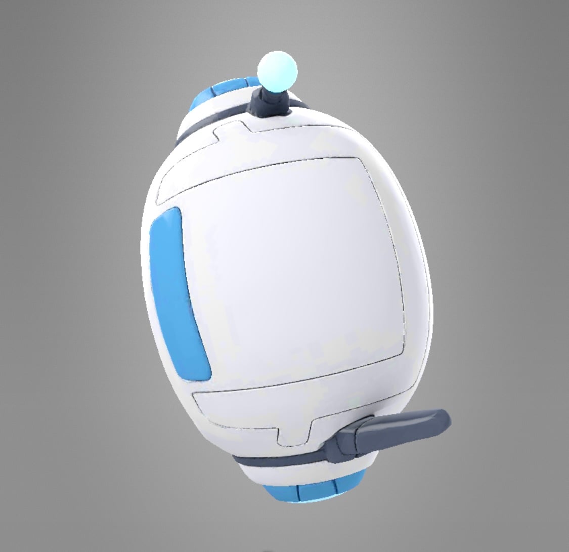 Cute Futuristic Robot Character 3d model