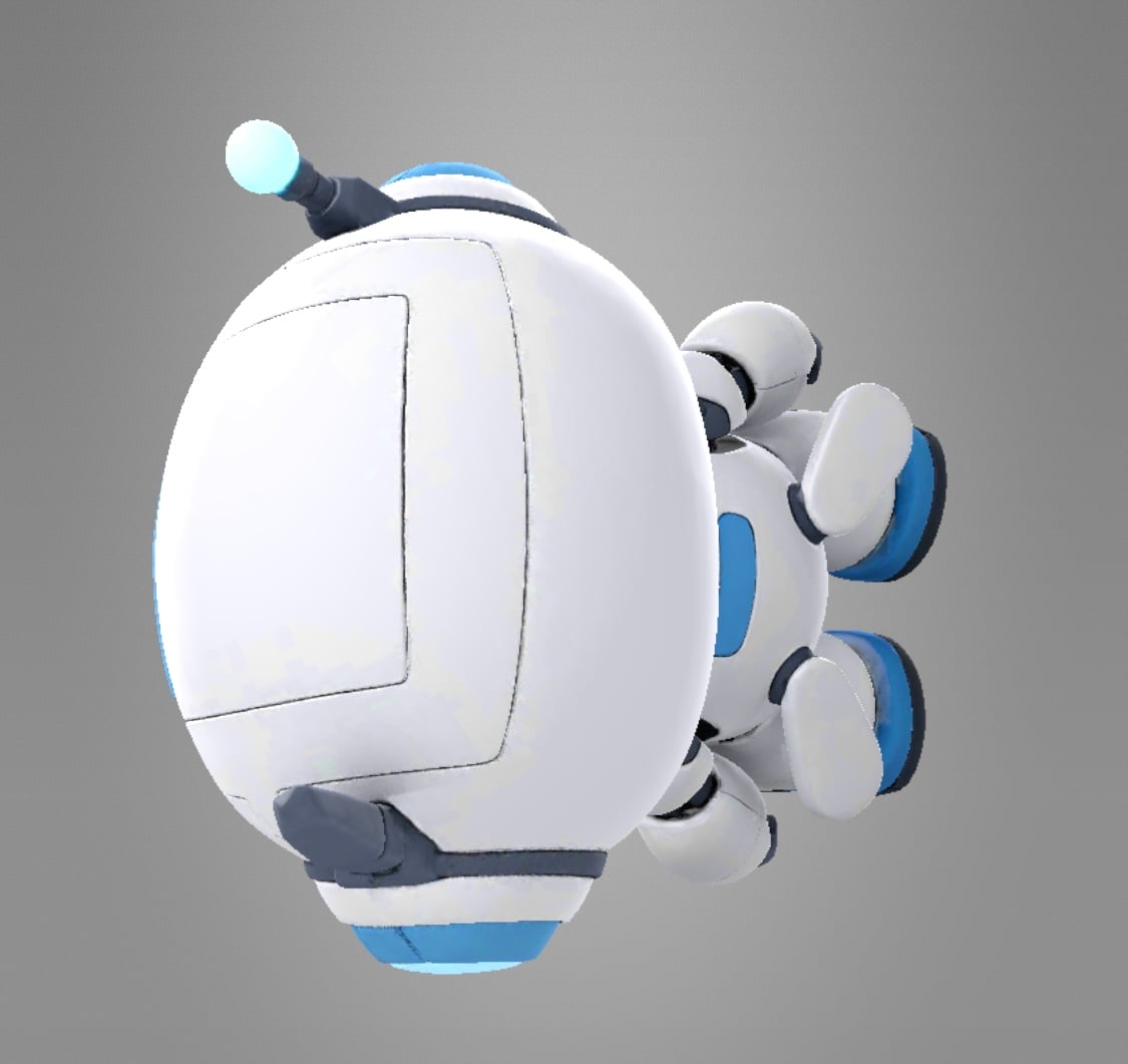 Cute Futuristic Robot Character 3d model