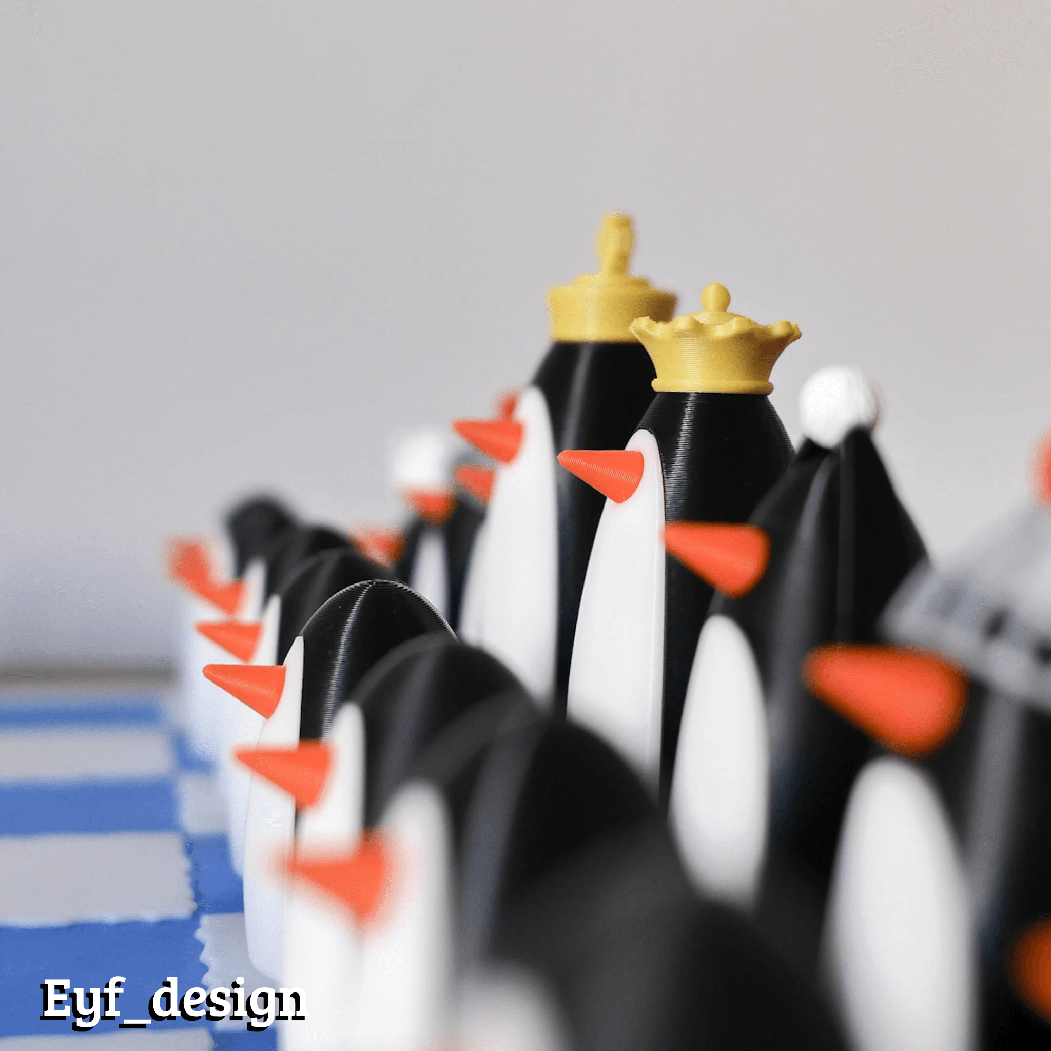 Penguin Chess Set 3d model