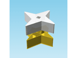 Shuriken 002F, nestable box (v2) 3d model