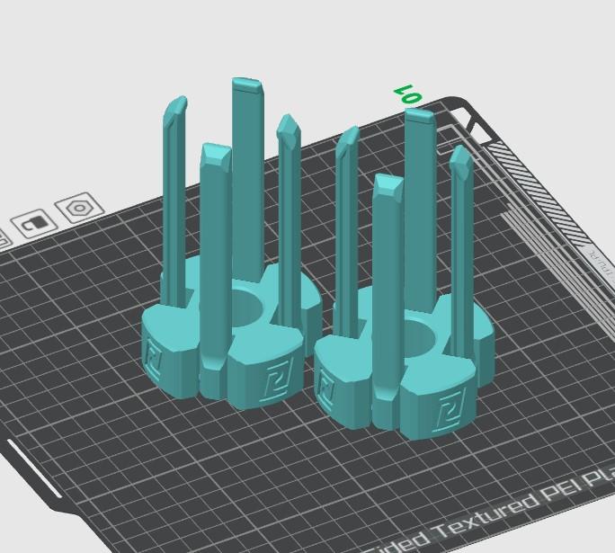 The Original 3D Printed Portable Storable Foldable Keychain Display Rack! 3d model