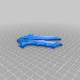 Dummy Karambit knife + grips 3d model