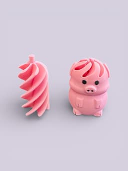 Spring Fidget Toys: Bunny, Chick, and Piglet | 3D Printed Desk Hand Toy 3d model