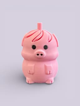 Spring Fidget Toys: Bunny, Chick, and Piglet | 3D Printed Desk Hand Toy 3d model